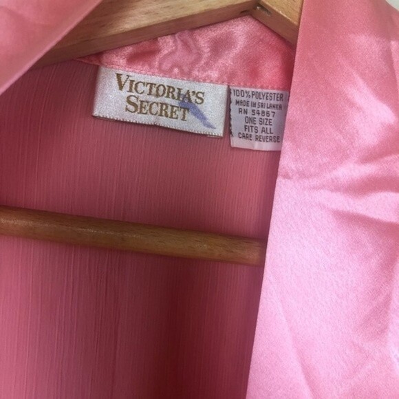 Victoria's Secret Vintage Gold Label Pink Short Robe OS - Picture 4 of 14